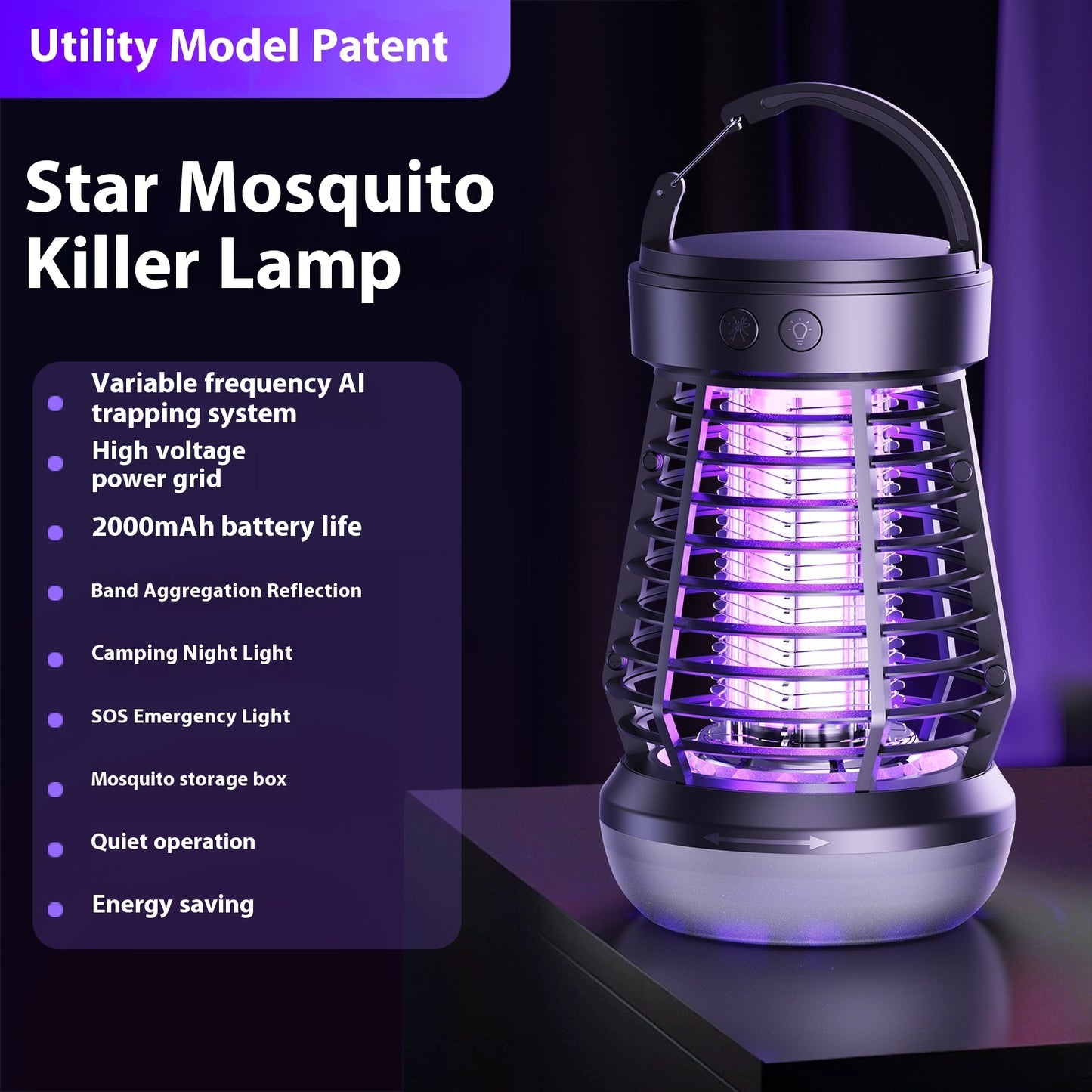 Smart Mosquito Killer Lamp with Night Light & USB Charging