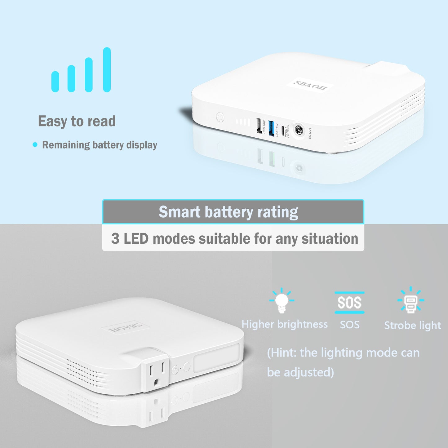Portable Power Station 24000mAh | 100W AC + USB-C PD + Solar Input