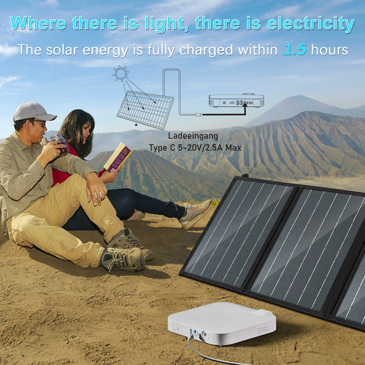 Portable Power Station 24000mAh | 100W AC + USB-C PD + Solar Input