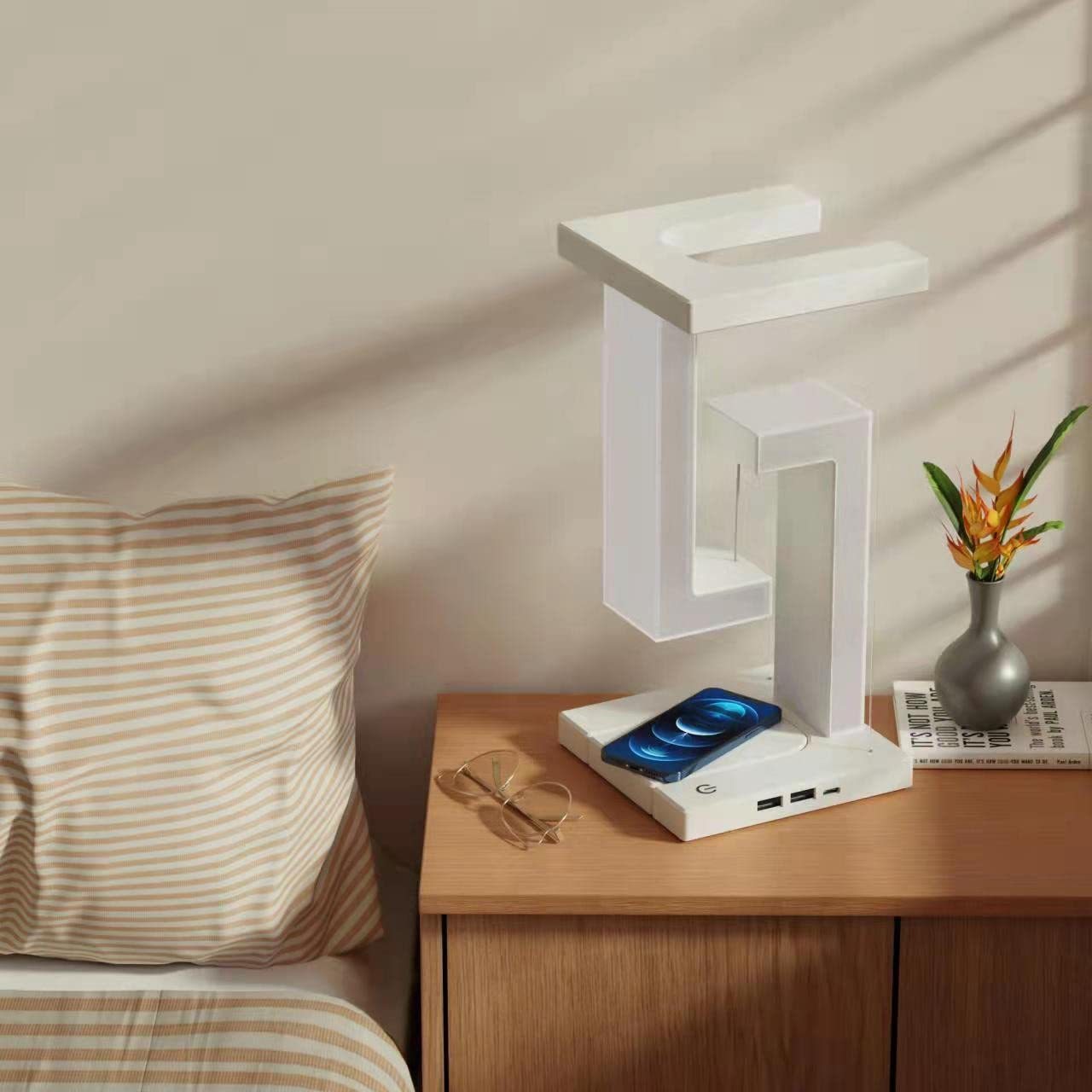 Magnetic Balance LED Desk Lamp with Wireless Charging